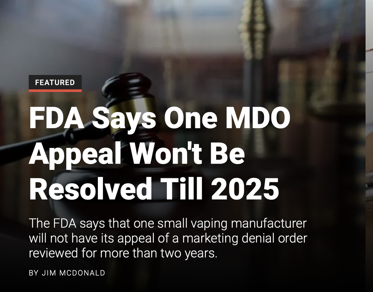 在美国，一项MDO上诉要到2025年才能解决