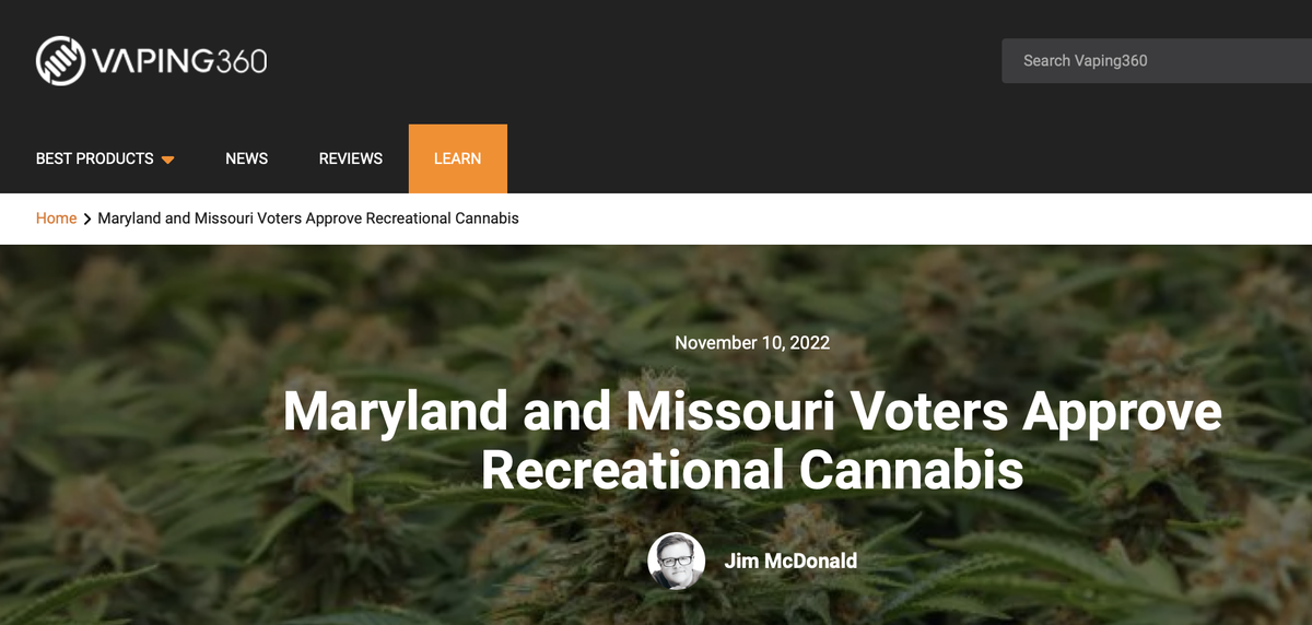 美国新增两州批准娱乐性大麻合法化