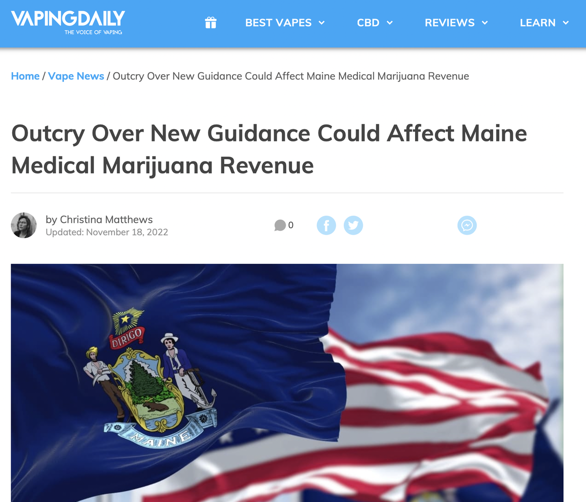 美国缅因州医用大麻收入受新政策影响