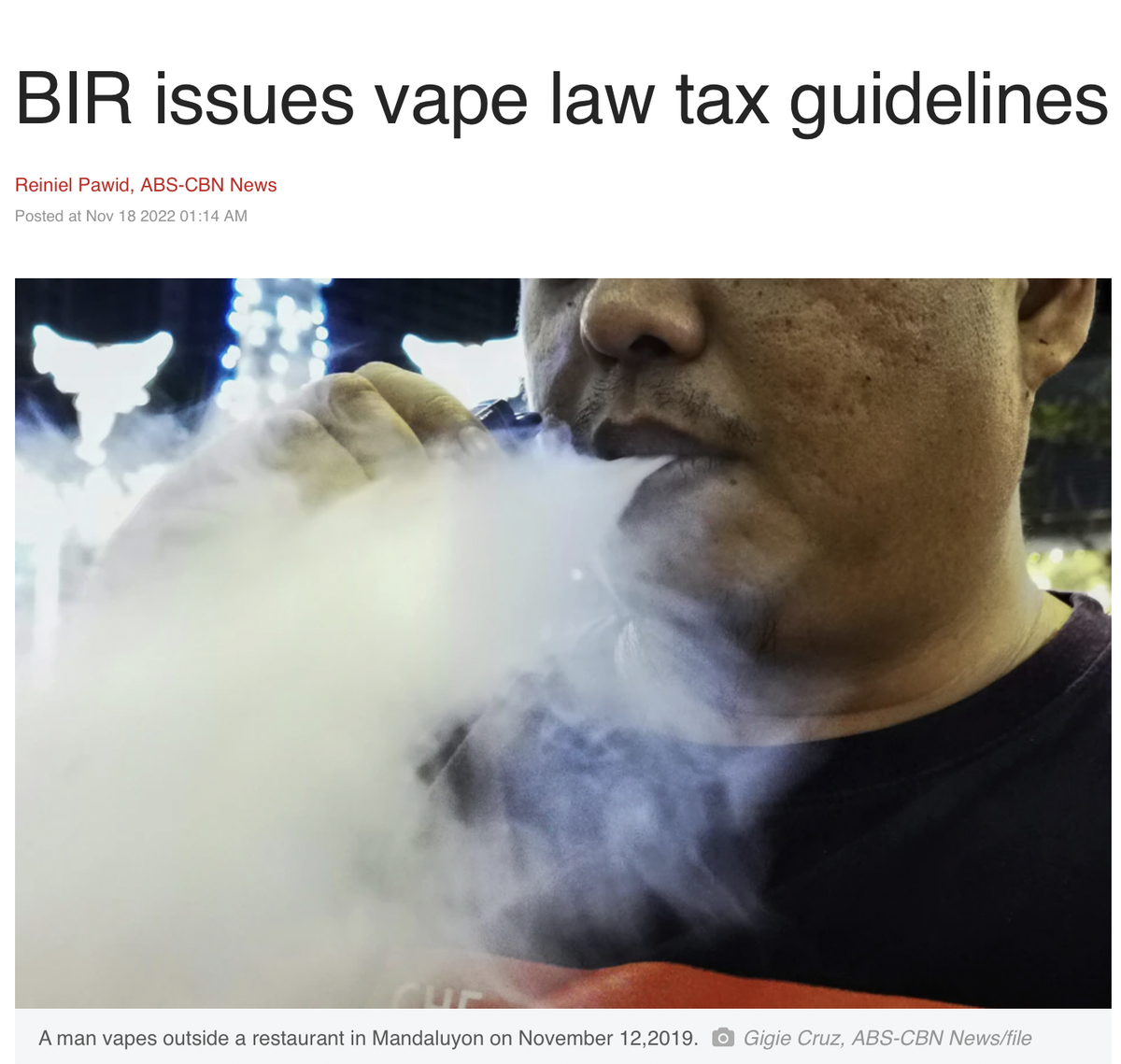 菲律宾限制电子烟最低零售价格