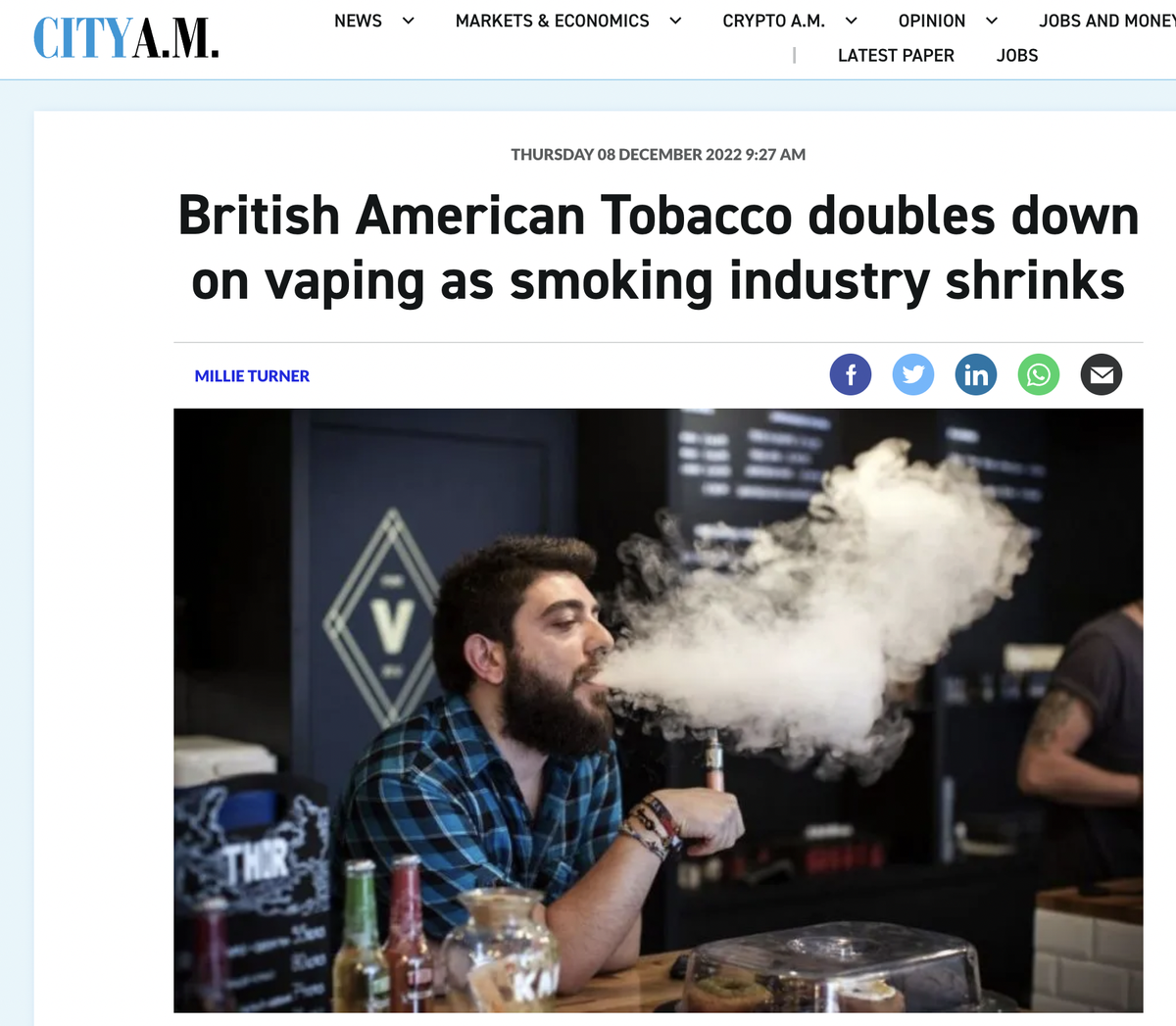 英美烟草公司加大对电子烟的投入