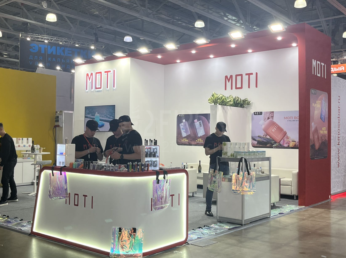 俄罗斯莫斯科电子烟展会正式开展 ELFBAR、WAKA、VAPORESSO、SMOK、HQD等品牌参展｜两个至上现场图集