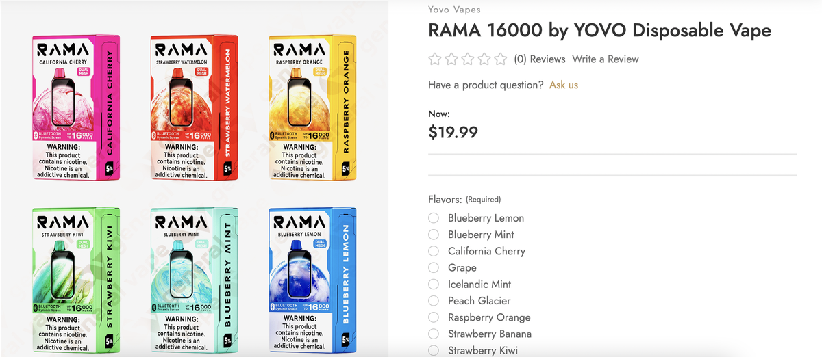 YOVO旗下品牌RAMA在美国推出蓝牙电子烟