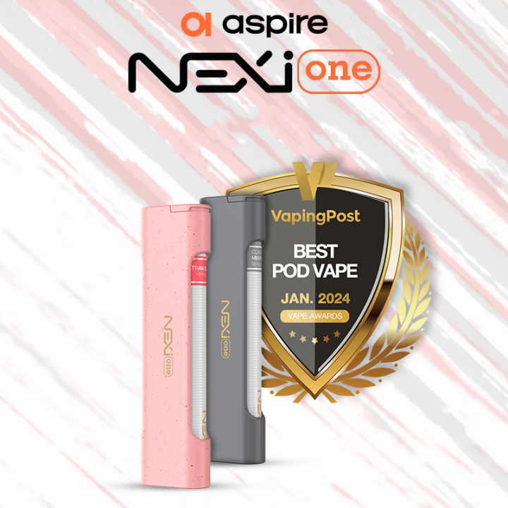 Aspire Nexi再获创新奖项，全系列烟草口味搭配磁吸充电设备