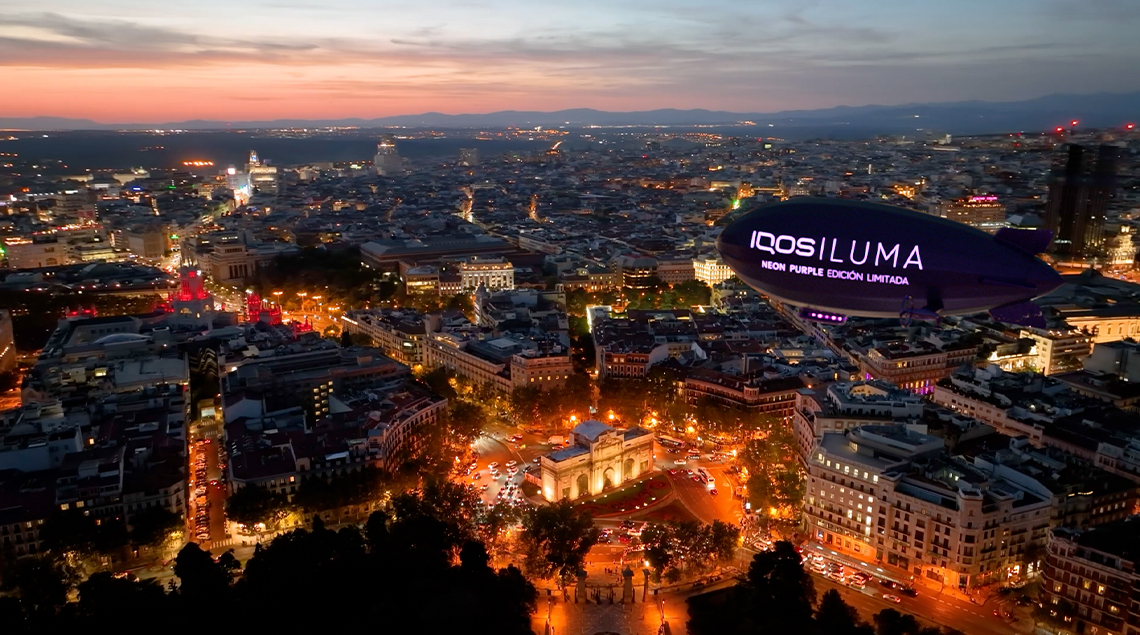 PMI将在西班牙推出限量版“IQOS ILUMA Neon Purple” 打造霓虹飞艇助力品牌宣传