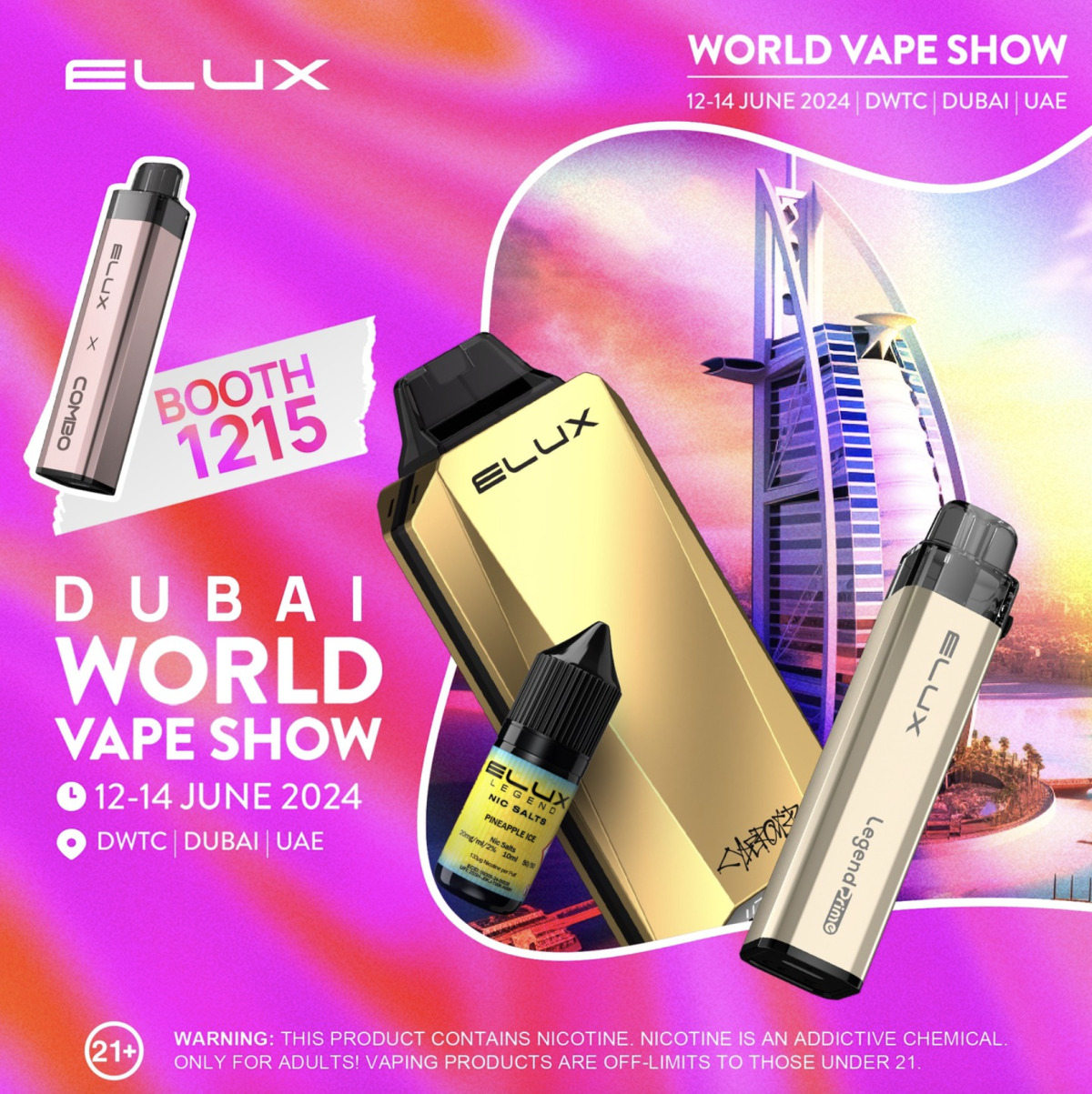 世界电子烟展会即将开展 ELFBAR、SKE、ASPIRE、YOOZ等知名品牌参展
