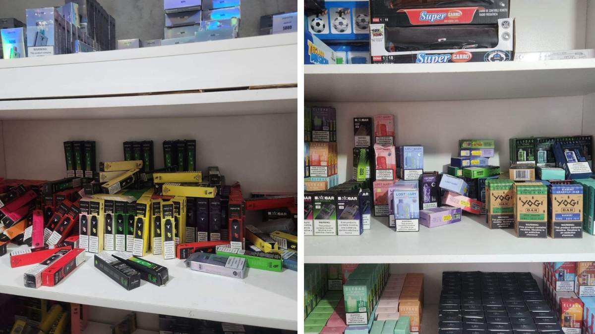 巴西警方缴获1500支走私电子烟 涉及LOST MARY、ELFBAR等多个品牌