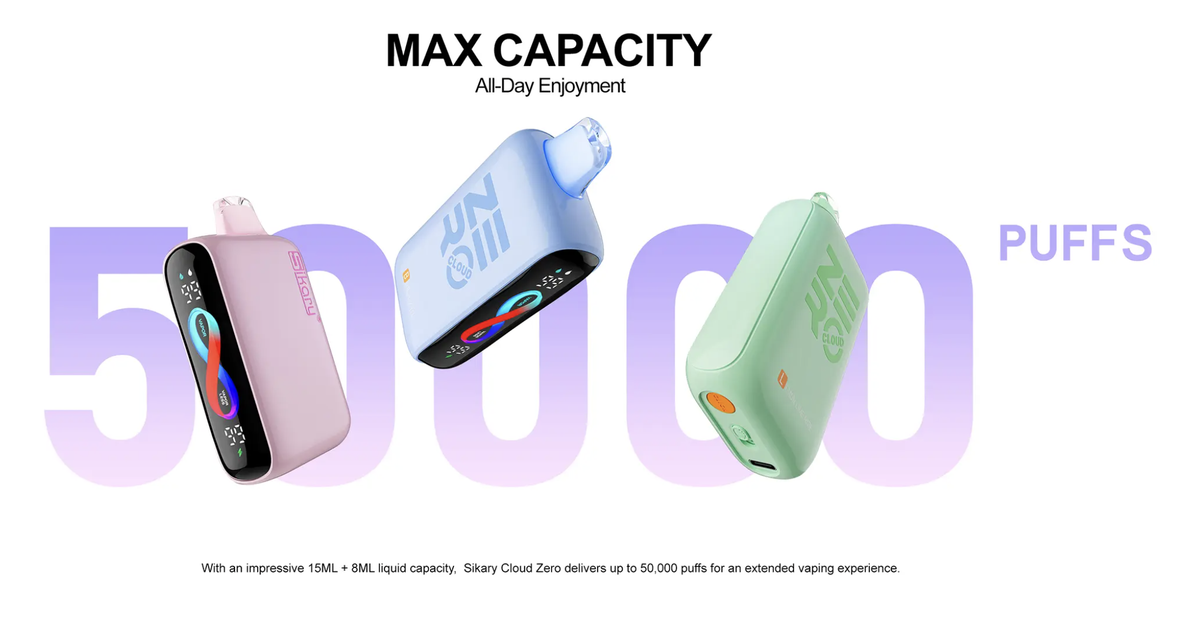 产品|无烟雾模式+五万口抽吸次数 Sikary推出电子烟Cloud Zero