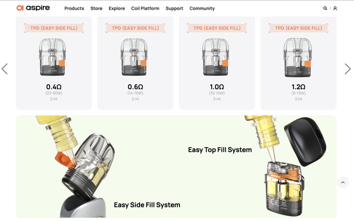 产品|三种产品尺寸 多款烟弹搭配 Aspire推出开放式电子烟Pixo Neo