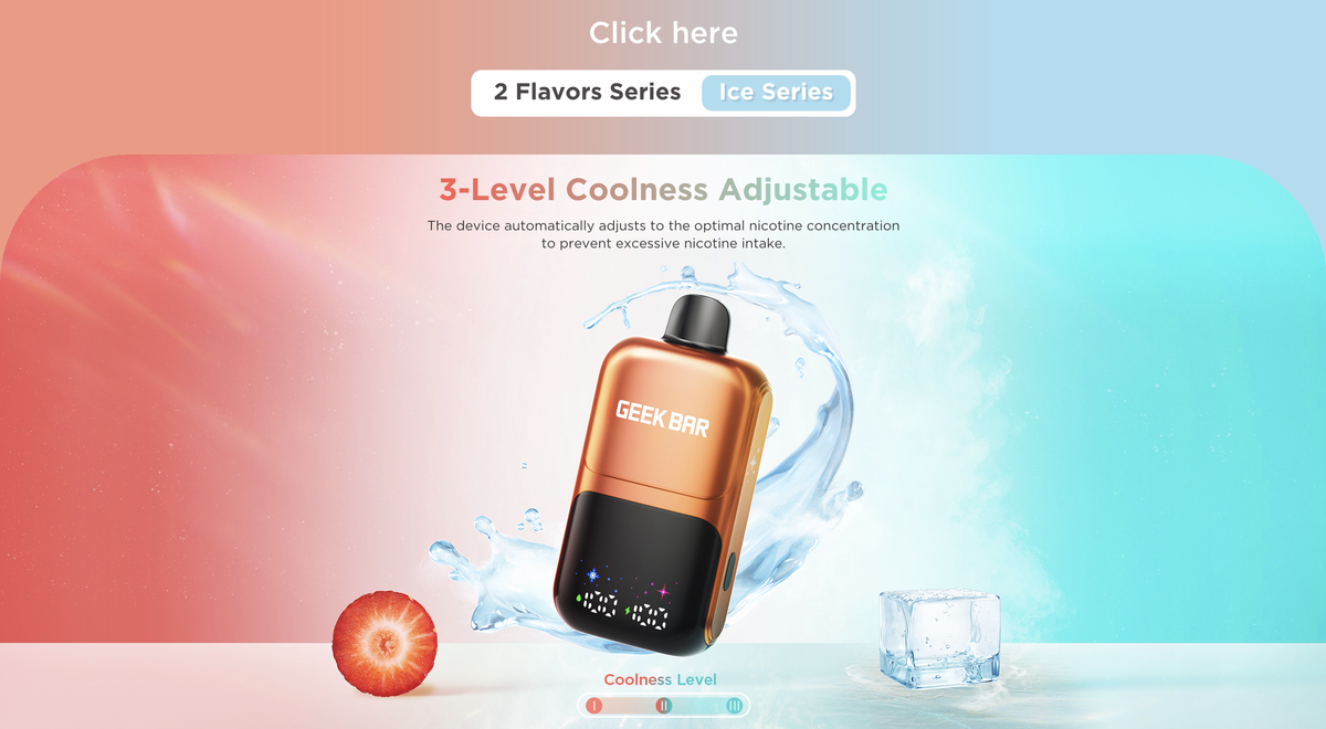 产品|同步上线双口味与冰度调节两大版本 GEEKBAR在美推出5万口新品2GO