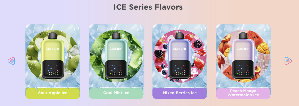 产品|同步上线双口味与冰度调节两大版本 GEEKBAR在美推出5万口新品2GO