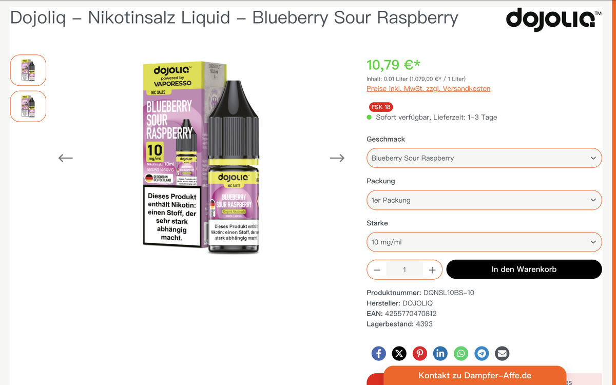 2Firsts观察|DOJO推出自有烟油品牌 即将在德国上架