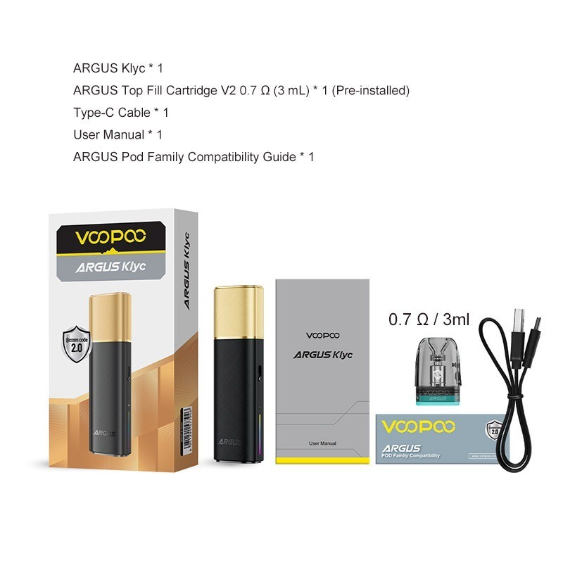产品|配备磁吸式保护盖 VOOPOO发布新款开放式电子烟ARGUS Klyc