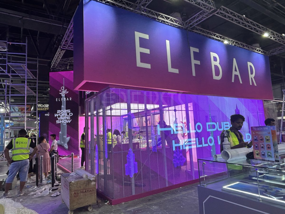 图集|迪拜电子烟展即将开展 ELFBAR、FEELM、VOZOL、OXBAR等展台抢先看