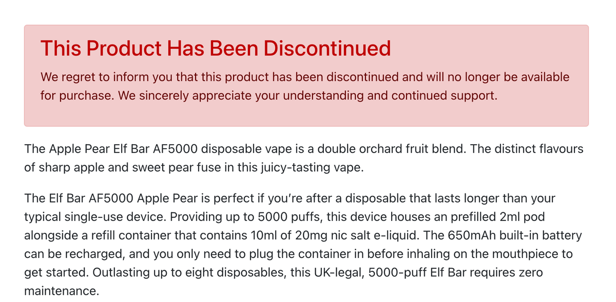 2Firsts观察|英国一次性禁令落地:ELFBAR AF5000停售,可替换版即将上线