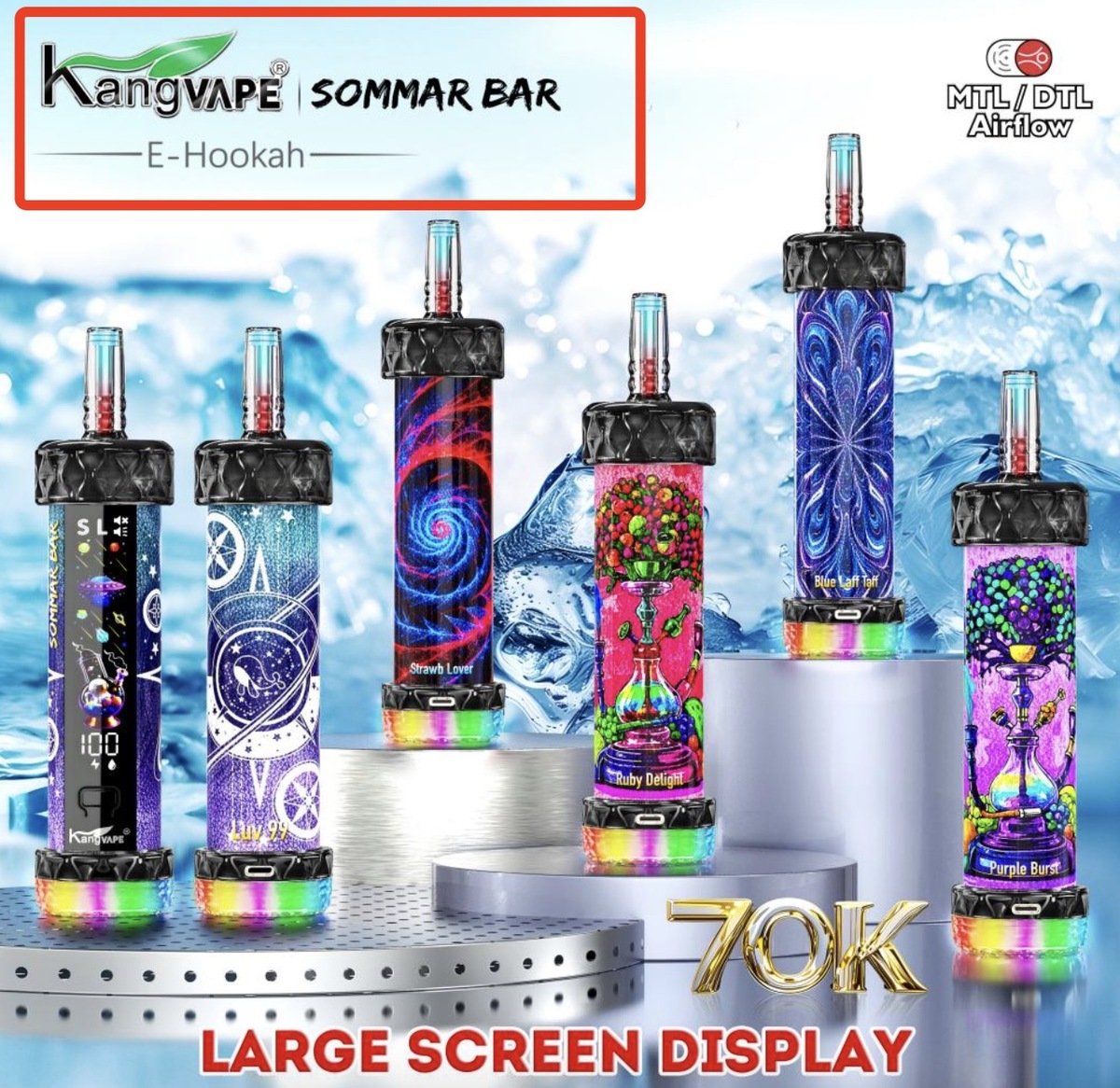 产品｜7万口抽吸+2000毫安电池 KANGVAPE推水烟式电子烟