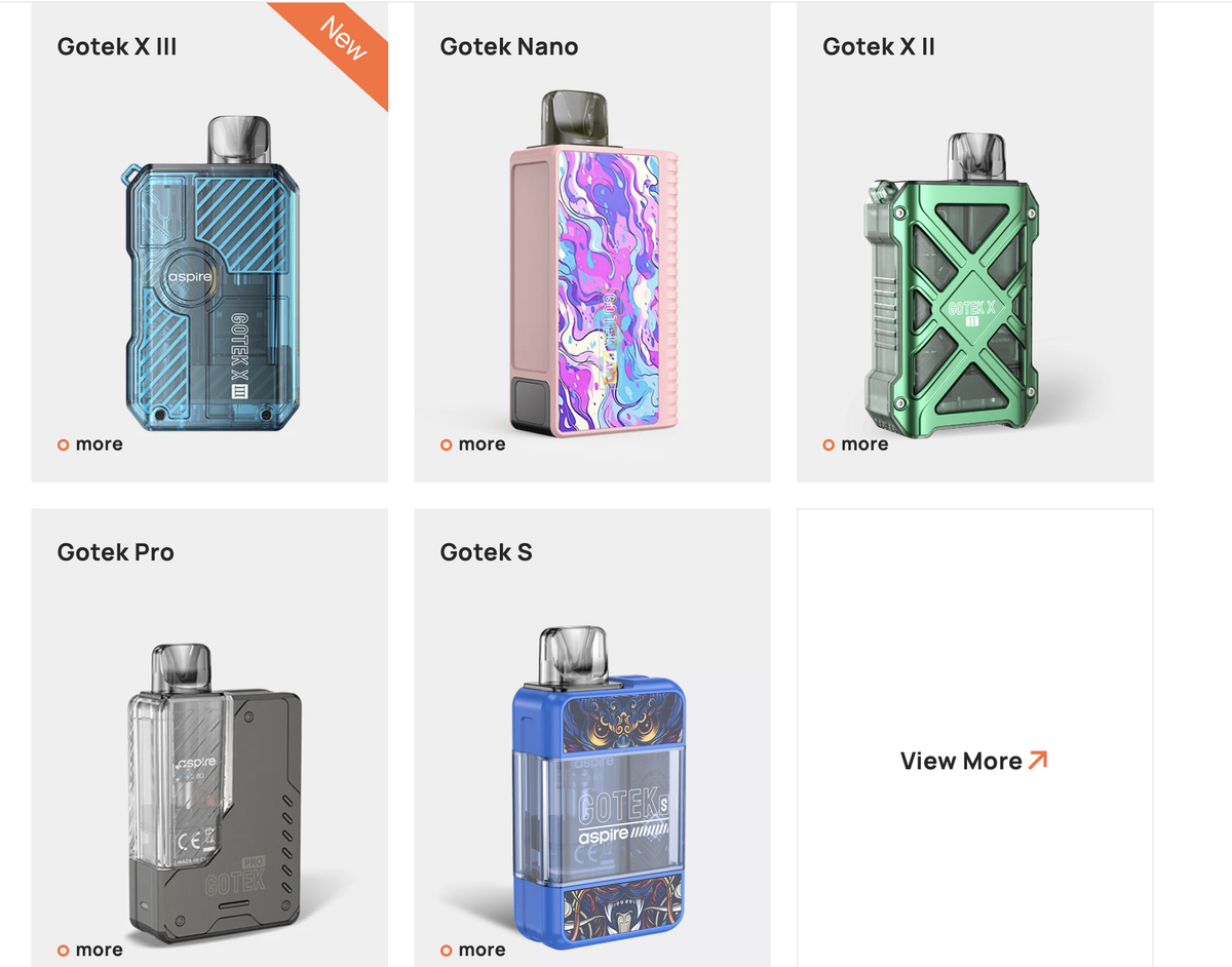 产品｜电池容量提升50% 兼容全系烟弹 Aspire GOTEK X III在英开售