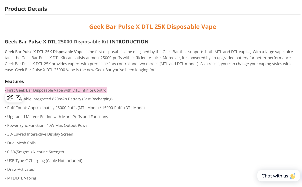 产品|GEEKBAR Pulse X系列在美发布首款肺吸产品,尼古丁浓度达5%