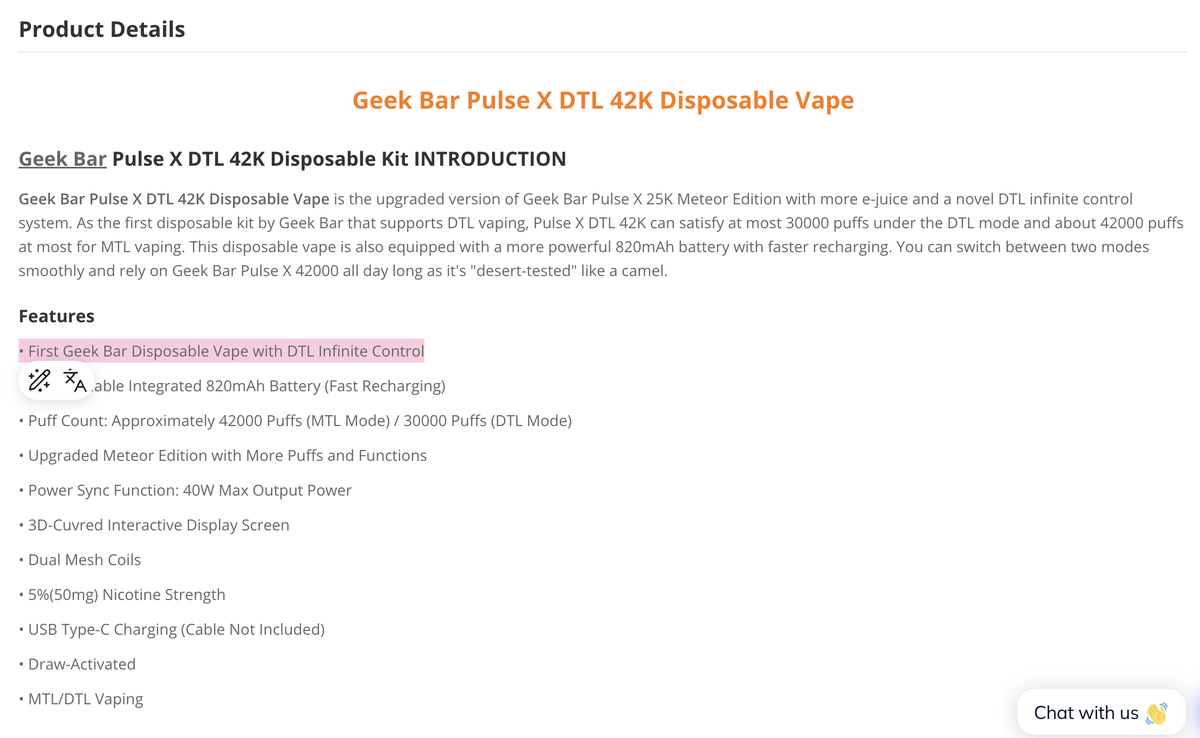 产品|GEEKBAR Pulse X系列在美发布首款肺吸产品,尼古丁浓度达5%